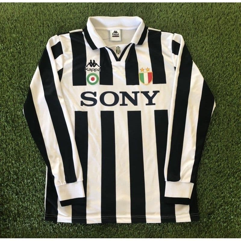 JERSEY BOLA RETRO JUVENTUS SONY 1996 LONGSLEEVE