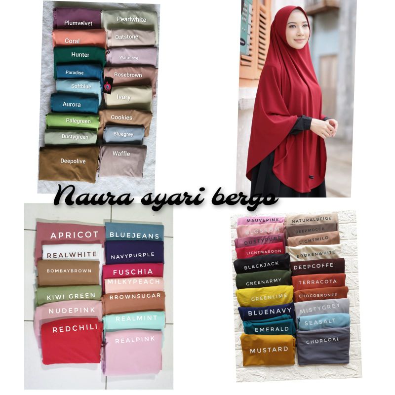 naura bergo by apple hijab