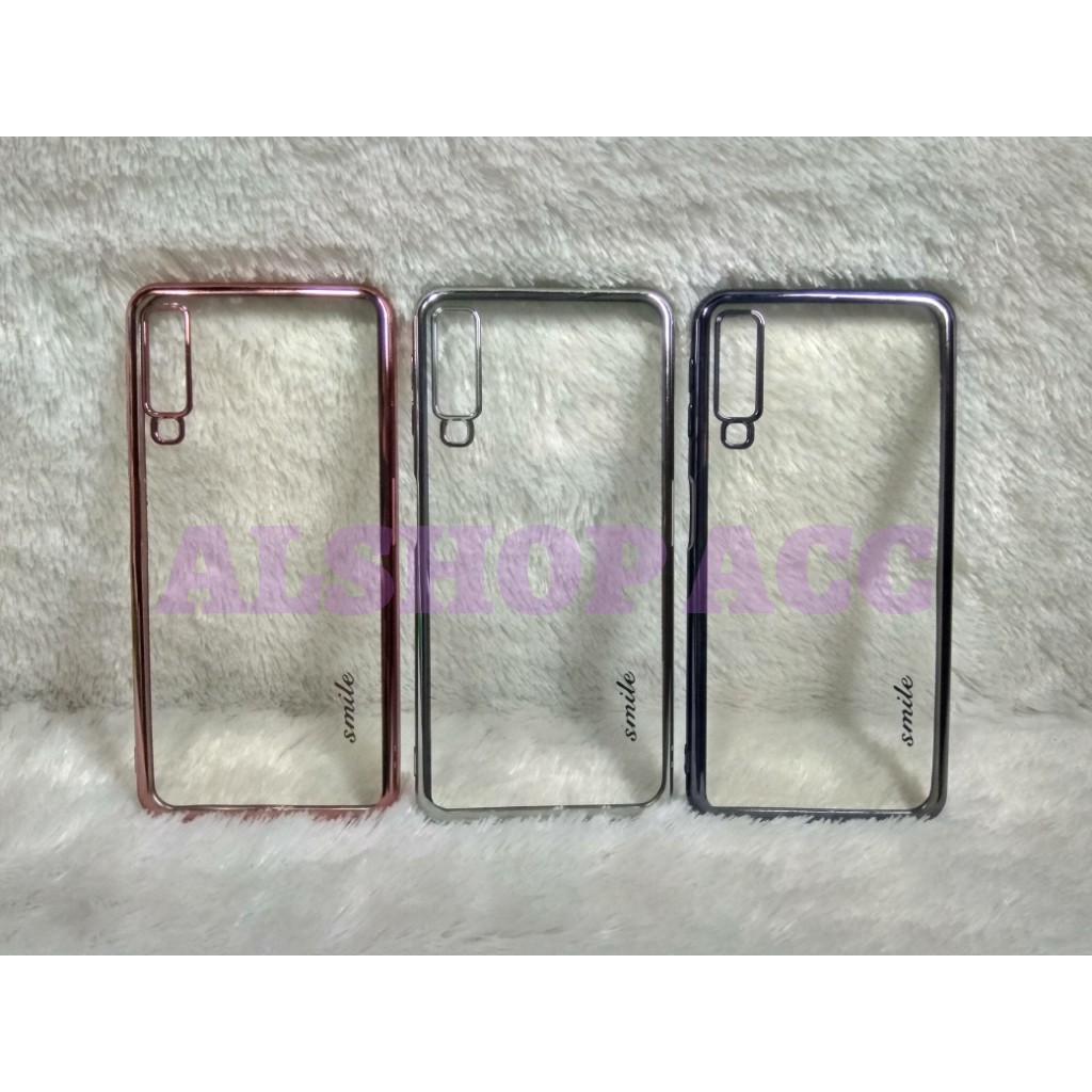 Softcase Silikon Chrome Samsung A7 2018 / A750 (triple camera)