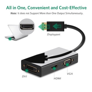 Import Ugreen 3 in 1 Displayport DP to HDMI VGA DVI