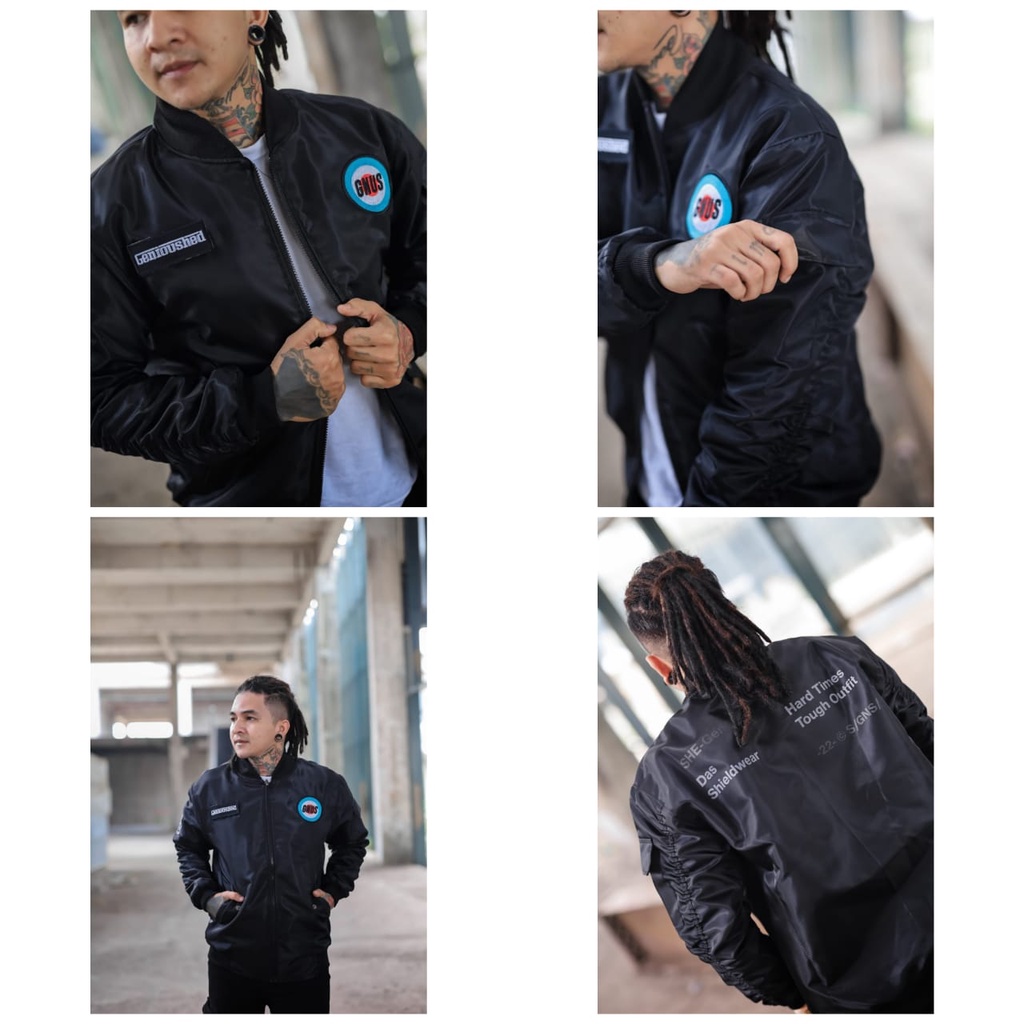 [gratis ongkir]Jaket Pria Bomber Racing High Neck Zipper Original Jacket Outdoor Cowok Terbaru | Jaket Motor Bikers