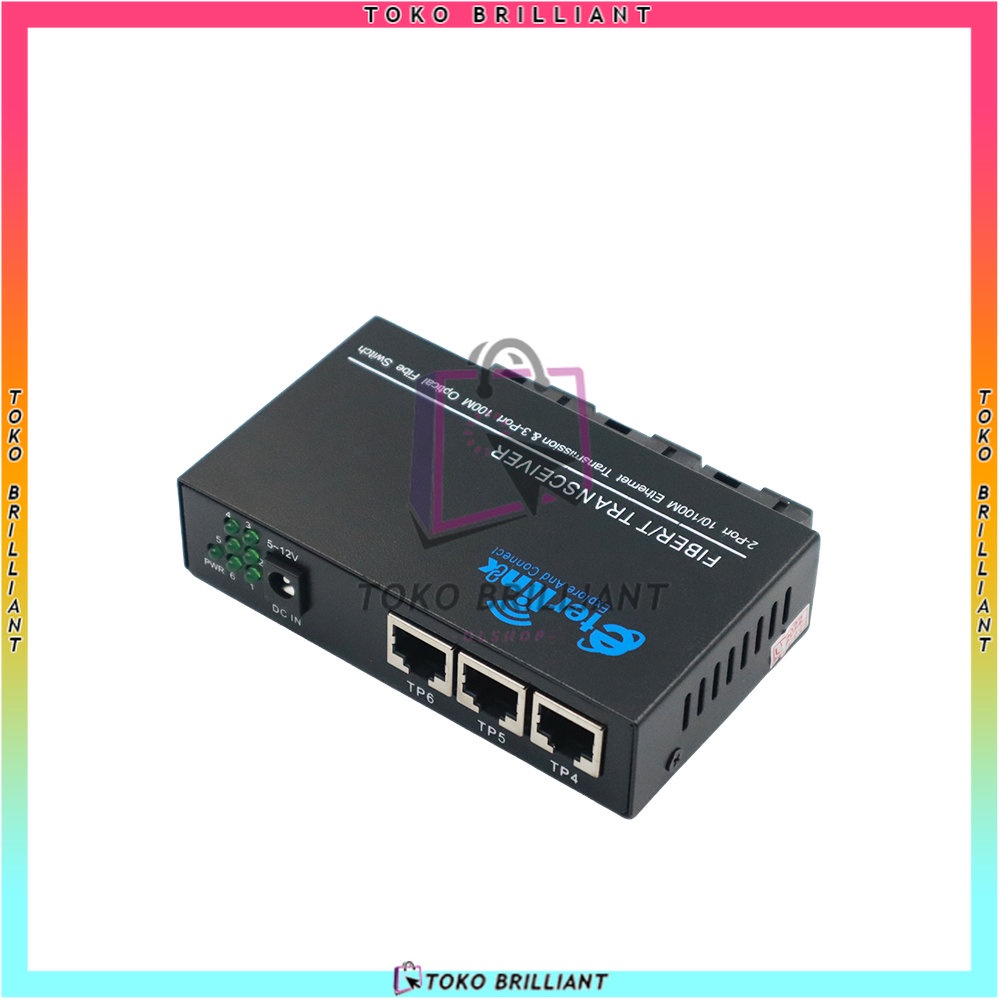 [Bisa Bayar COD] 10/100M single mode 3FO 3LAN  3F3E Reverse POE Media Converter