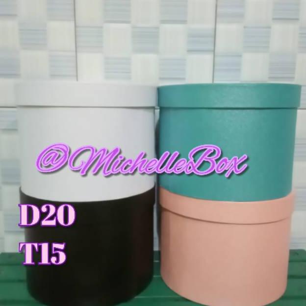 Gift Box Bulat/Bloom Box Flower/Round Flower Box/Box Bunga