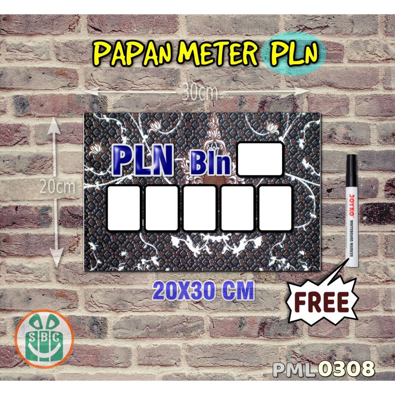 

Stokastik Papan Meter Listrik PLN PAM motif Unik - Batik 08