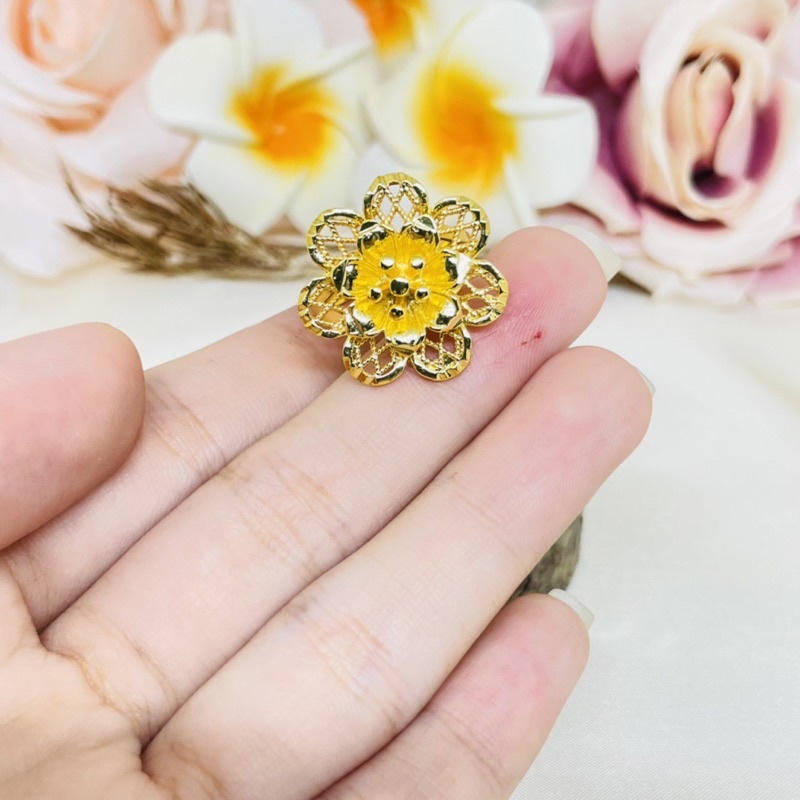 Cincin bunga bangkok emas 24k Xuping