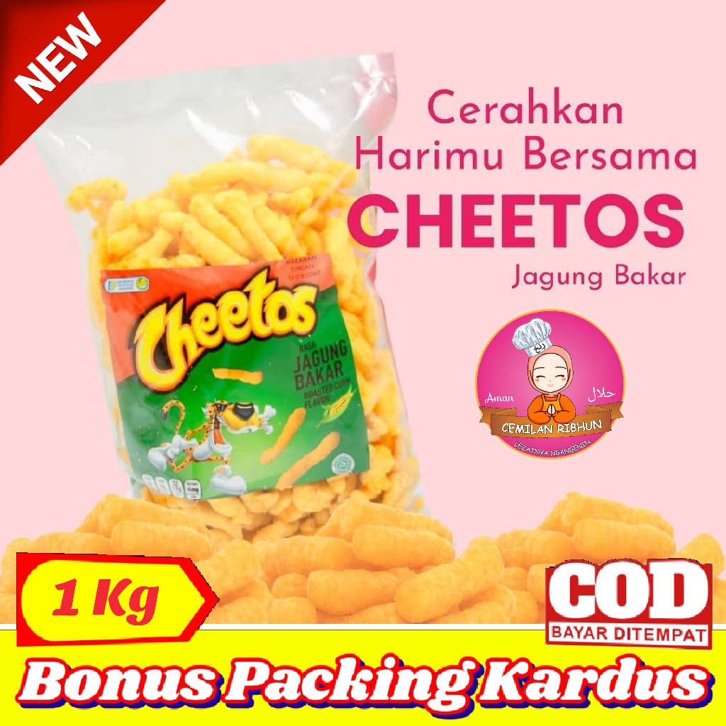 

[1Kg] Cheetos Jagung Bakar | Cemilan Ribhun - Cemilan Ribhun snack kiloan makanan ringan