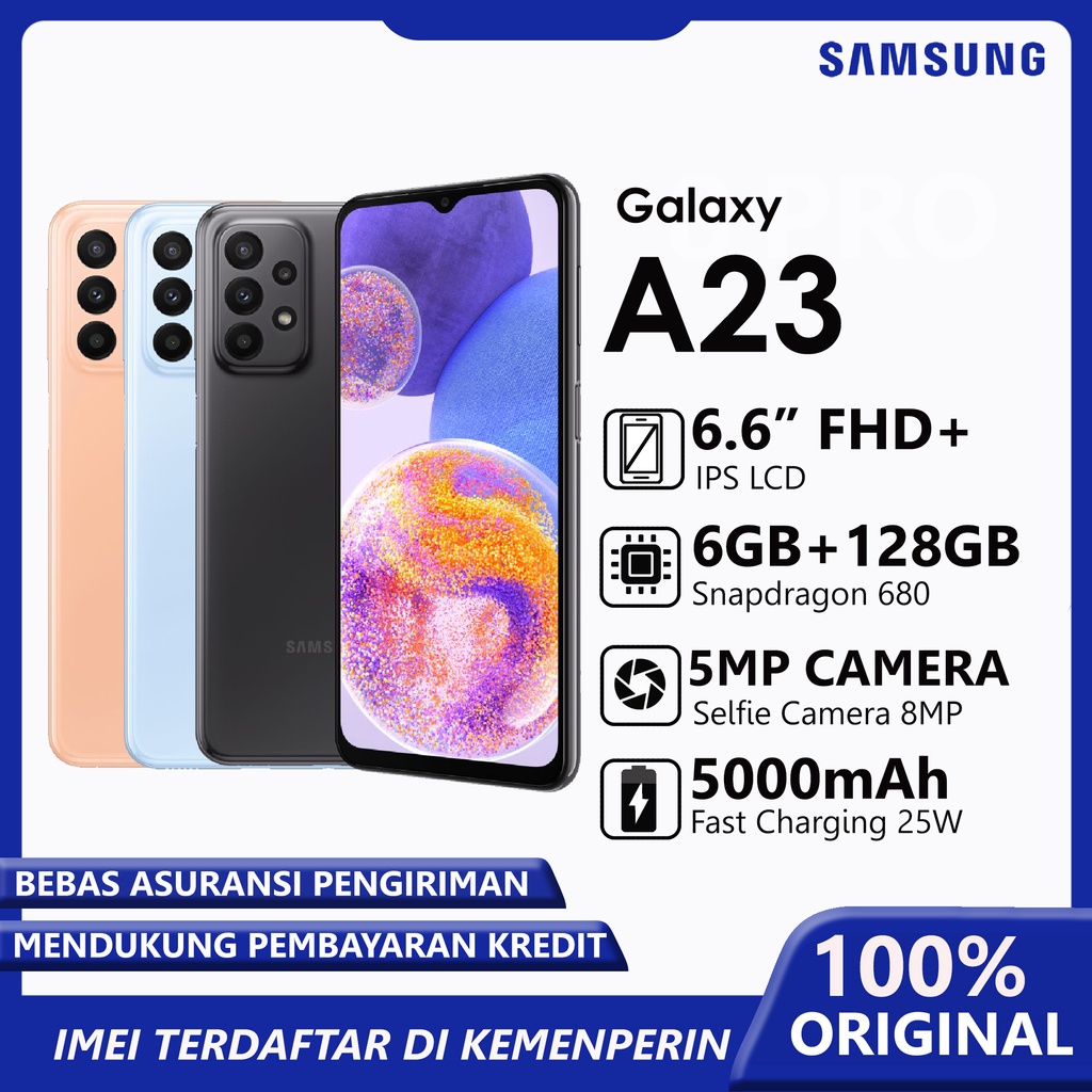 Samsung Galaxy A23 6/128 5G -  NFC - GARANSI RESMI