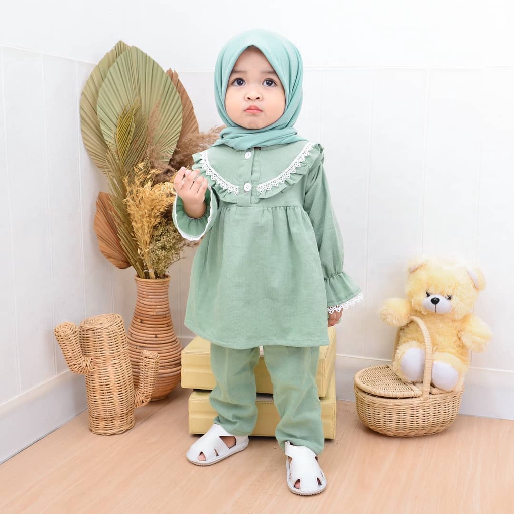 Murah LARISA SET setelan anak perempuan oneset bayi perempuan usia 3-6 tahun premium