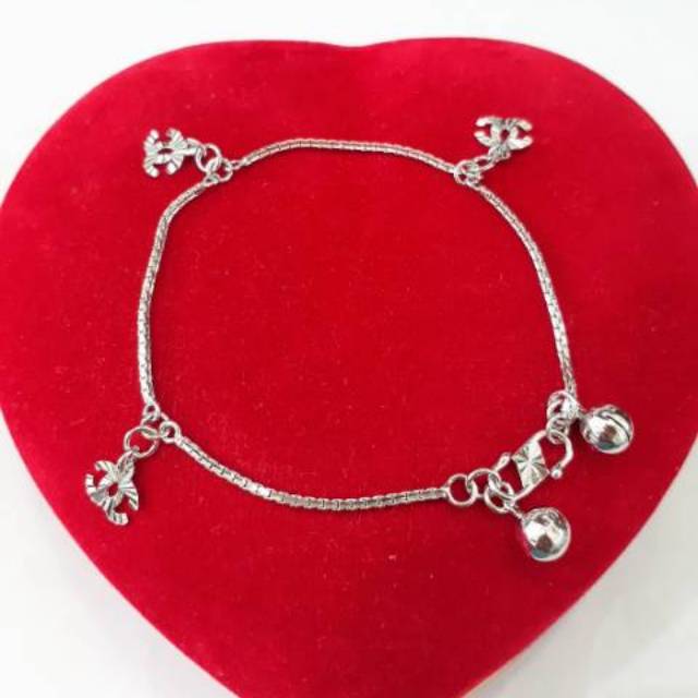 GELANG TANGAN ITALY VARIASI PERAK 925 LAPIS EMAS PUTIH / PERHIASAN SILVER/GELANG IMPORT/ ASLI/G50LCS