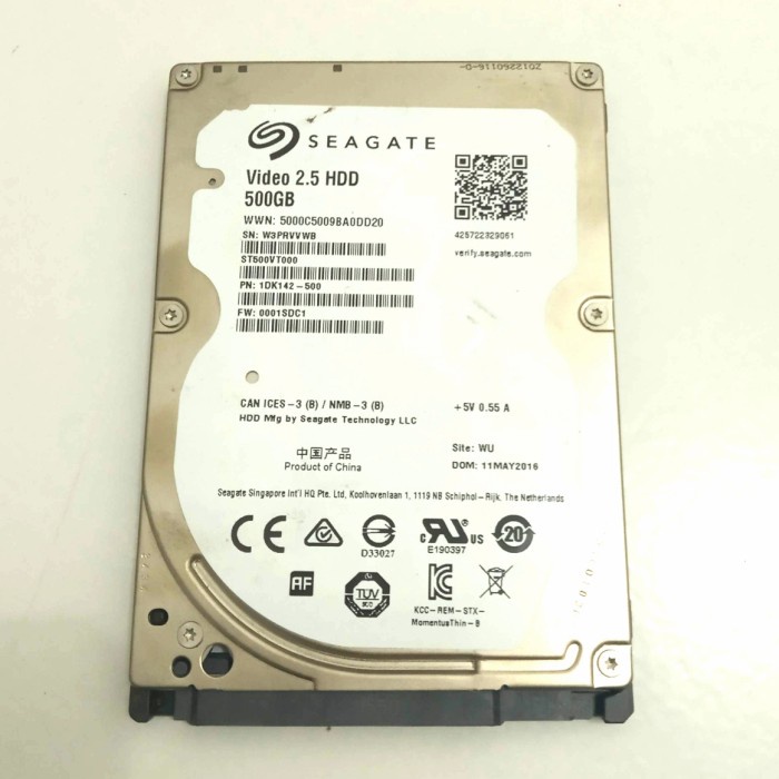 Hdd laptop Merk Seagate 500gb Sentinel 100 second