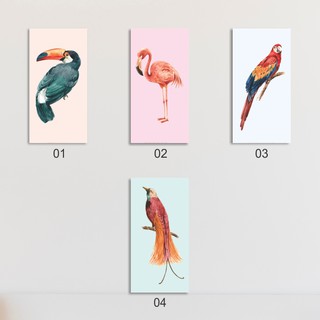  Hiasan  Dinding Pajangan Kayu  Poster Tema Burung  Colorful 