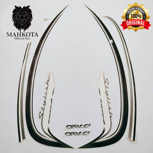 Original Asli Striping Stiker Polet list motor honda scoopy stylish 2016 idling stop  list body crea
