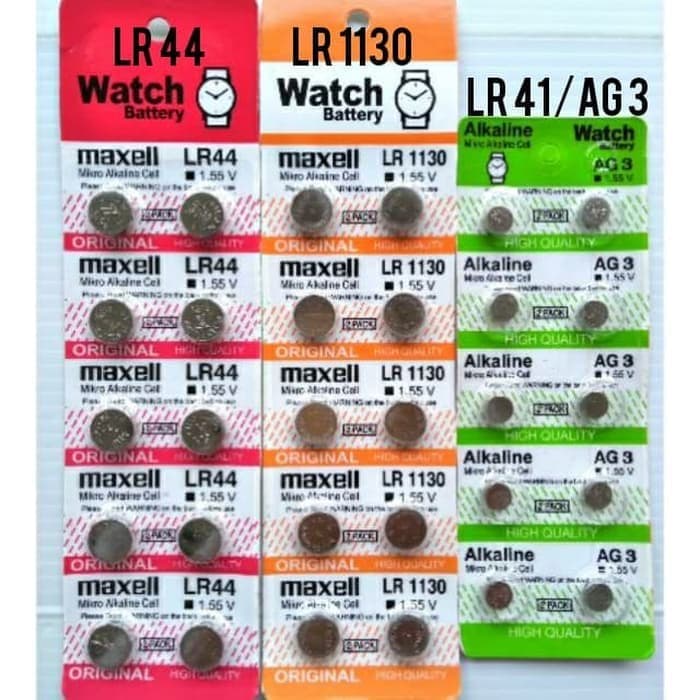 Baterai AG3 AG10 AG13 LR41 LR1130 LR44 Baterai jam murah bukan maxell bukan sony bukan murata