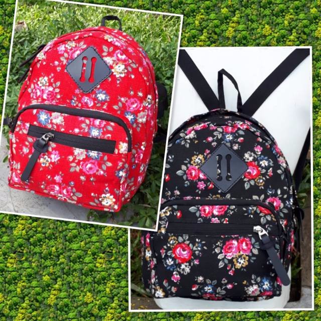 Tas kanvas cewek/tas ransel canvas mini