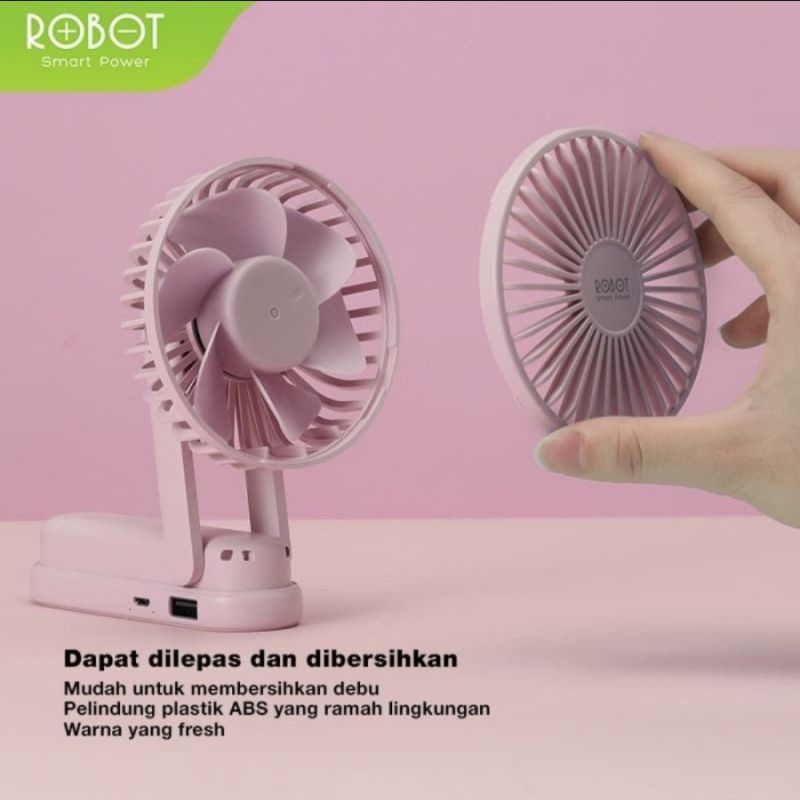 Robot RT-BF11 Mini Fan Portable Emergency - Kipas Mini Robot RT BF11