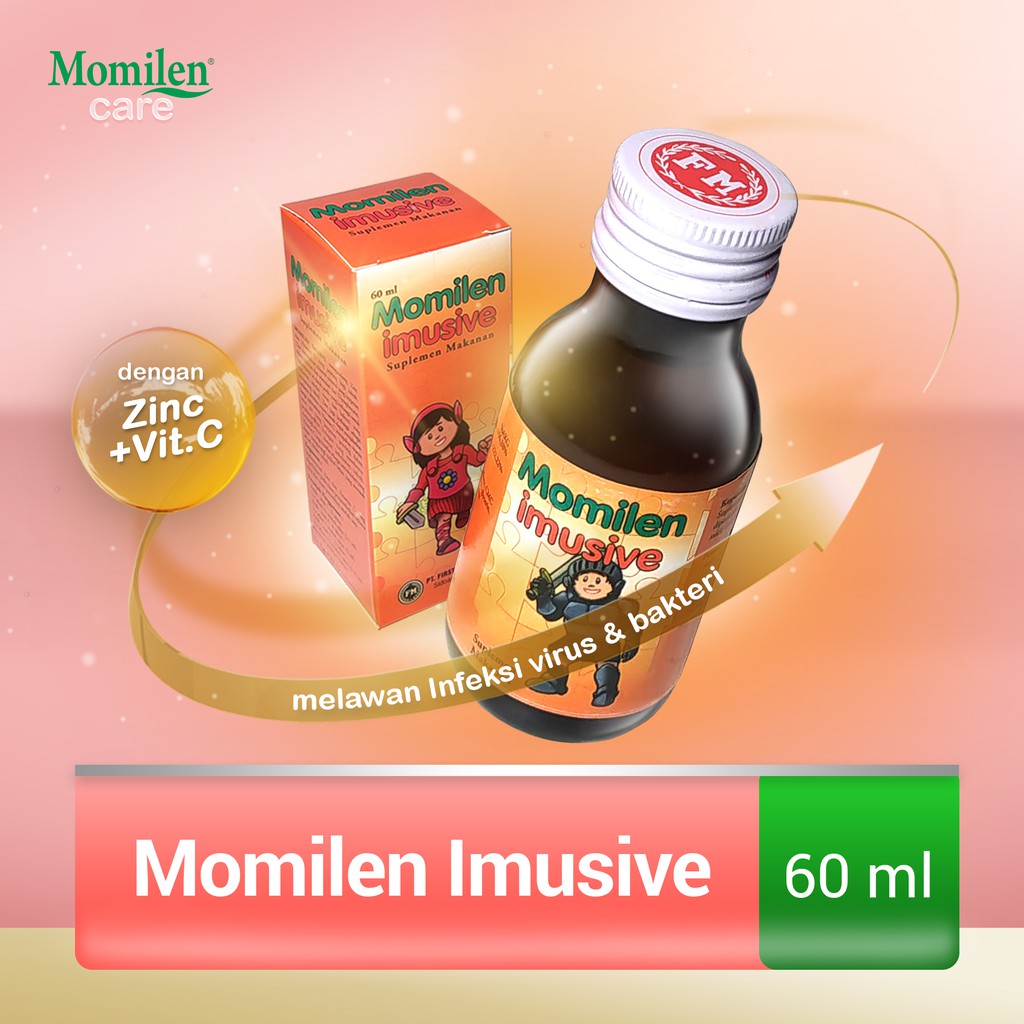 Original MOMILEN IMUSIVE 60ml / Vitamin C + Zinc / Vitamin Anak / Kekebalan Tubuh anak/ Antioksidan