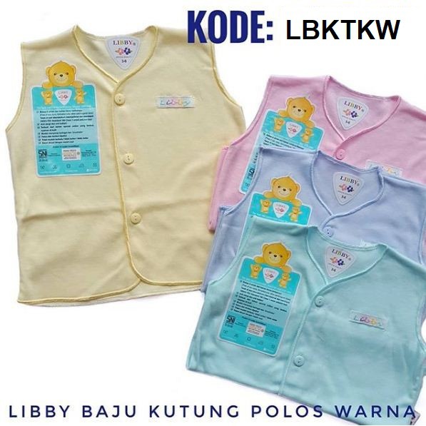 3 PCS LIBBY BAJU PENDEK ANAK WARNA POLOS UKURAN NB S M L 2L XL XXL