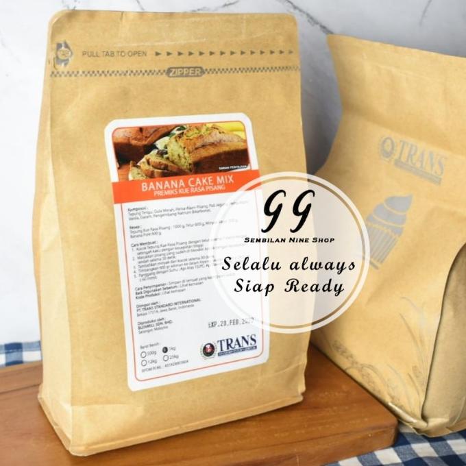 

TERBARU TRANS BANANA CAKE MIX 1 KG Premiks Tepung Kue Rasa Pisang Premix
