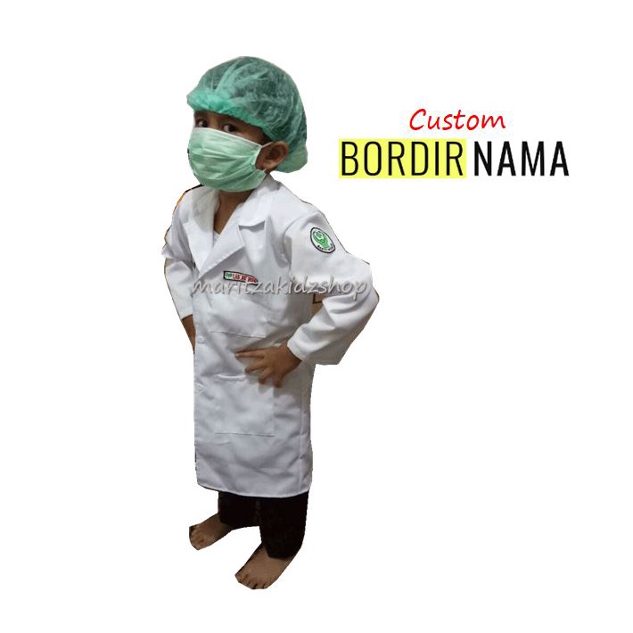Baju / Stelan / Setelan / Kostum Profesi Perawat Jas Lab Laboratorium