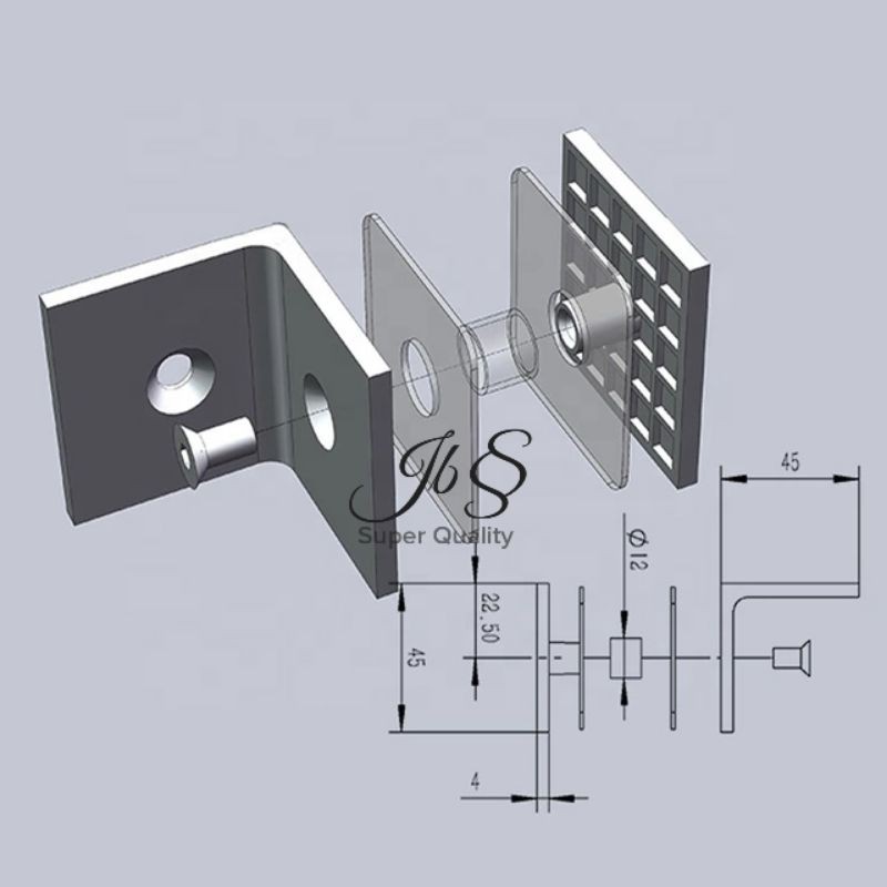 PENJEPIT KACA KE TEMBOK / GLASS CONNECTOR STAINLESS SS 201