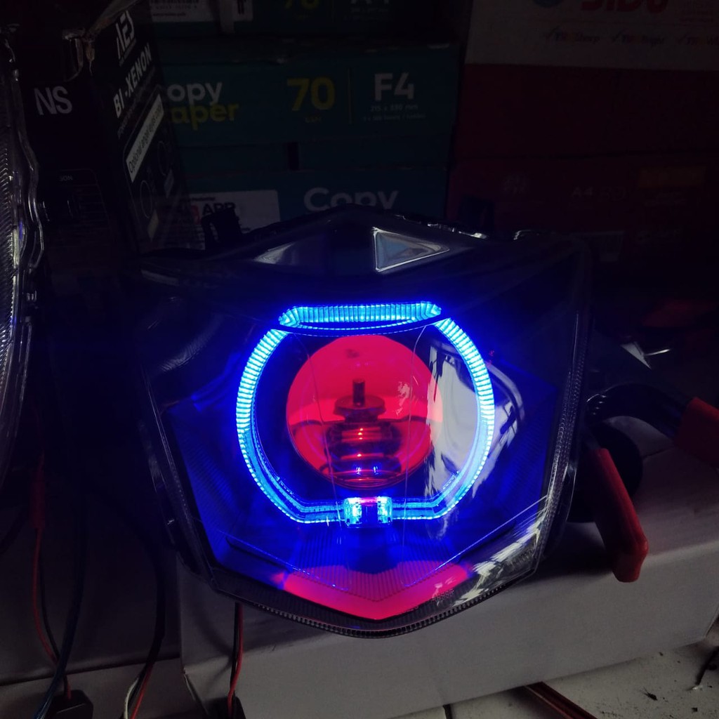 LAMPU / HEADLAMP HID PROJECTOR VAHID FLYING EAGLE HONDA BEAT STREET / FI / ESP TANPA HID SET