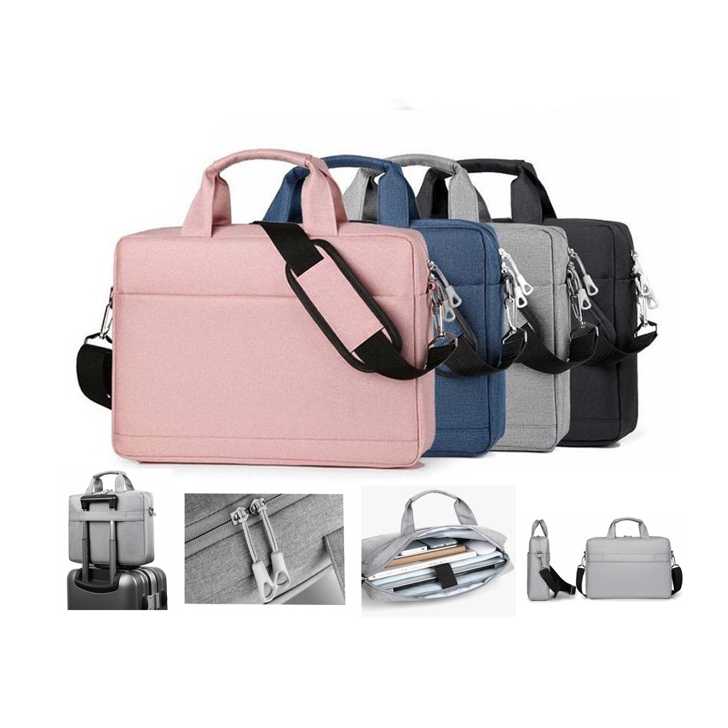 Tas Laptop Selempang Package Briefcase Waterproof Size 12 13 inch pink