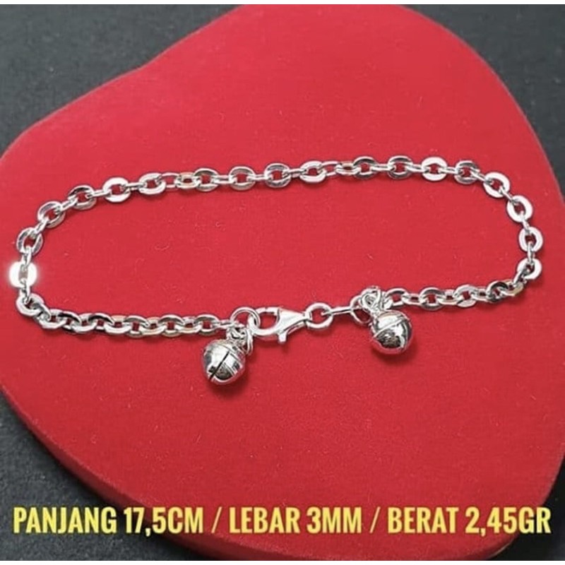 Gelang tangan nori hollo gelang tangan wanita perak 925 lapis emas putih gelang wanita perak