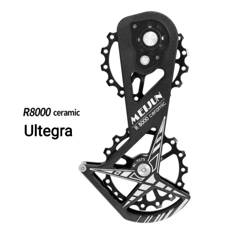 Meijun OSPW Pulley Ceramic Bearing Oversize For Shimano R8000 Ultegra Hitam