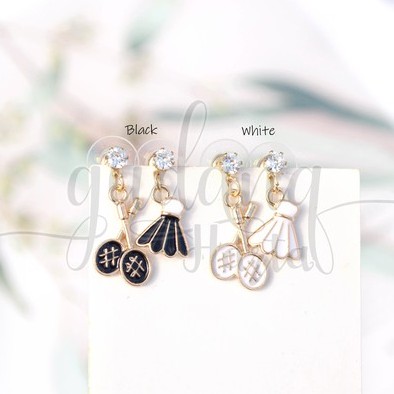 Anting Stud Wanita Badminton Earrings Alat Olahraga GH 203567