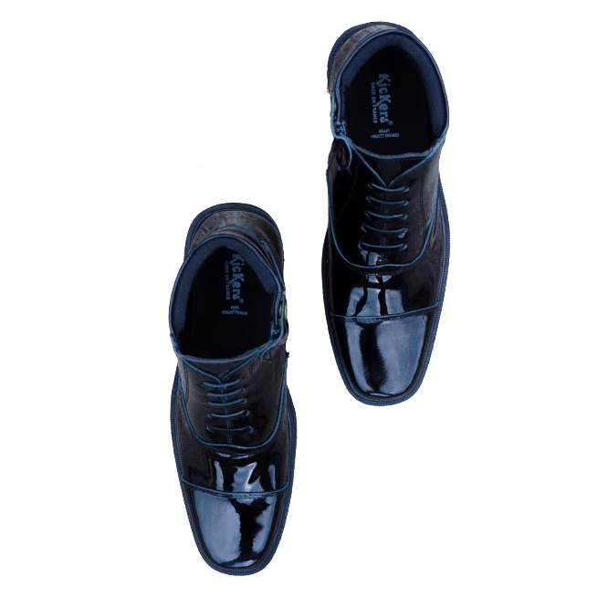 Sepatu Safety Boots Kulit Mengkilap