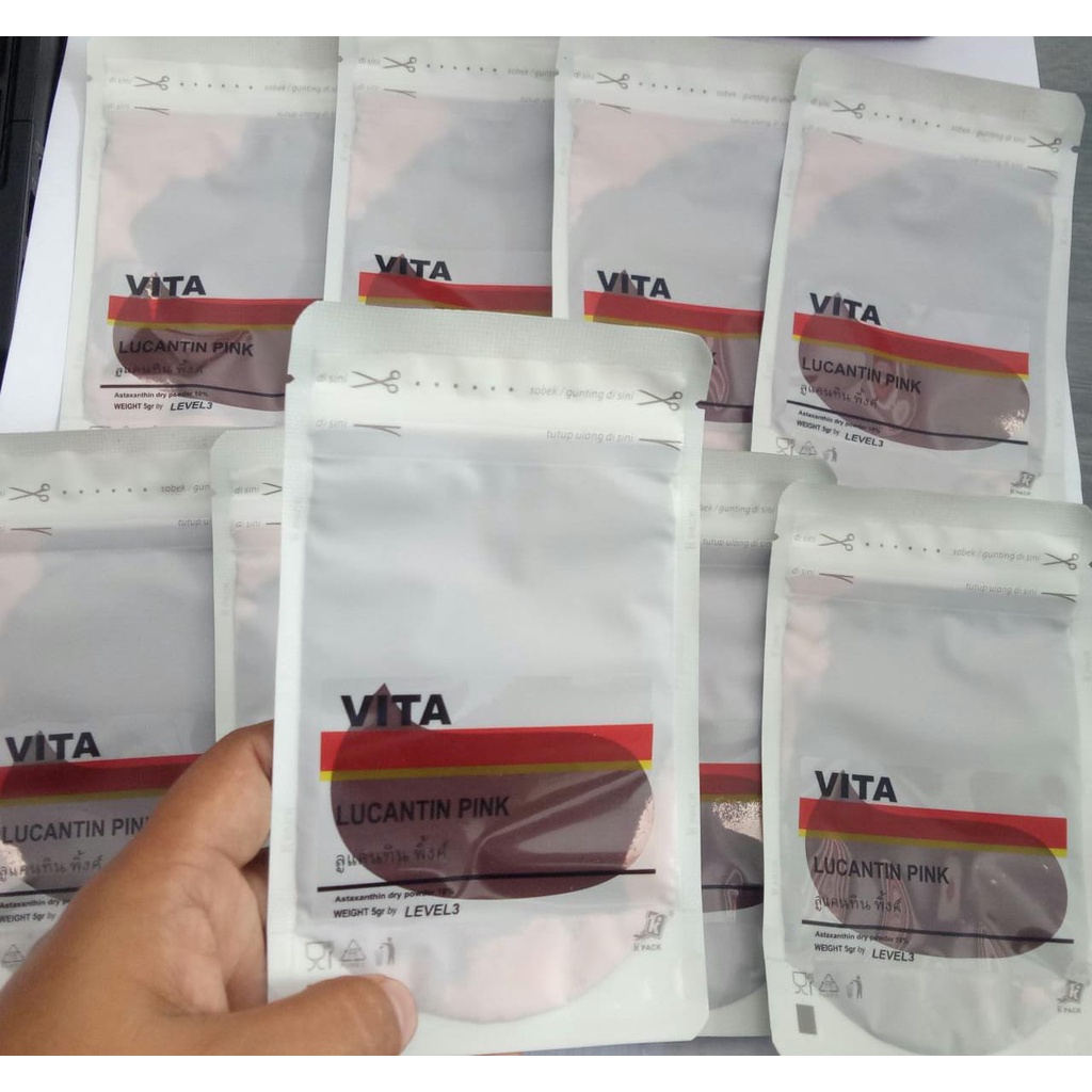 Vita Lucantin PINK Carophyll ORI Karofil Carophyl untuk Ikan DSM Red