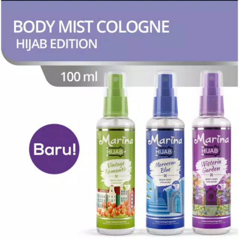 Marina body mist 100ml/ parfum marina/parfum hijab marina