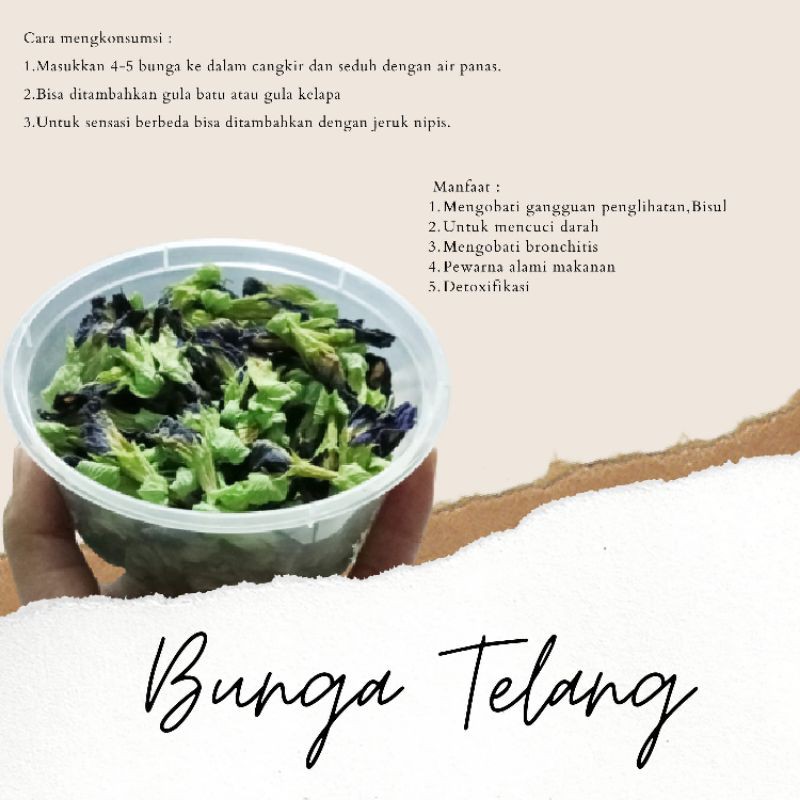 teh bunga telang kering 50gr