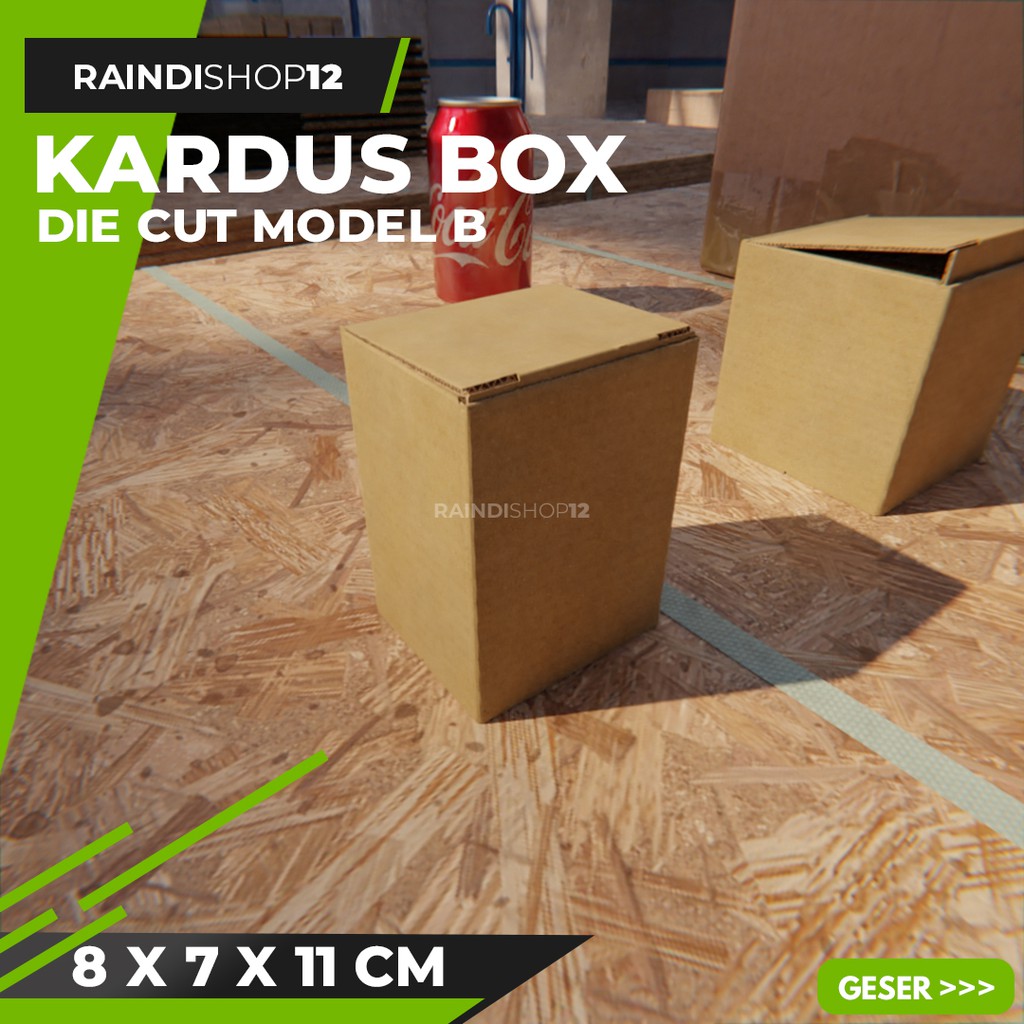 

(MIN 10 PCS) BOX 8 X 7 X 11 CM KARDUS DIE CUT KOTAK KARTON KEMASAN KADO B