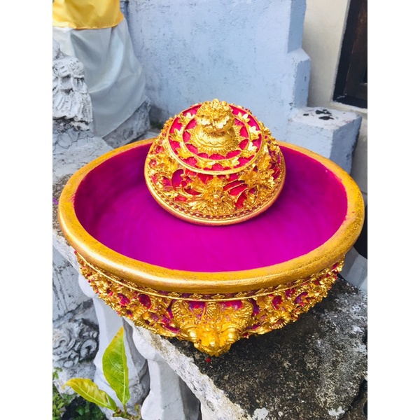 Bokor Prada Bulat 30cm Motif Beragam