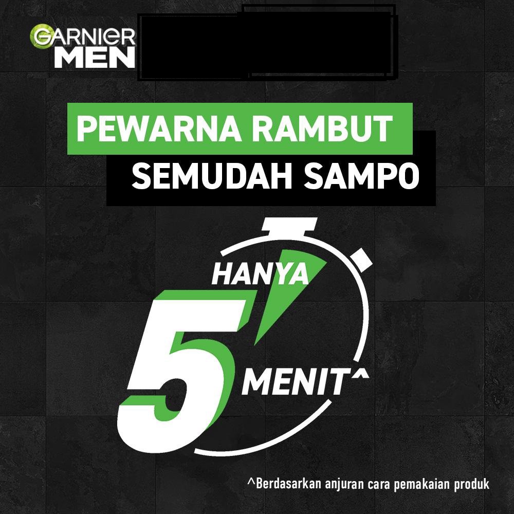 Garnier Men Shampoo Color (Pewarna Rambut Pria Semudah Shampoo)