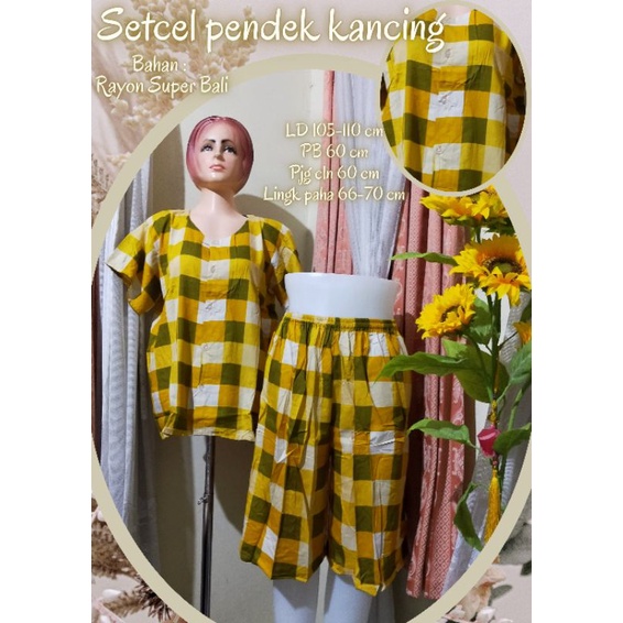 Stelan celana pendek //Setcel pendek //Baby doll Bali //Setcel Rayon Bali //Set Pajamas