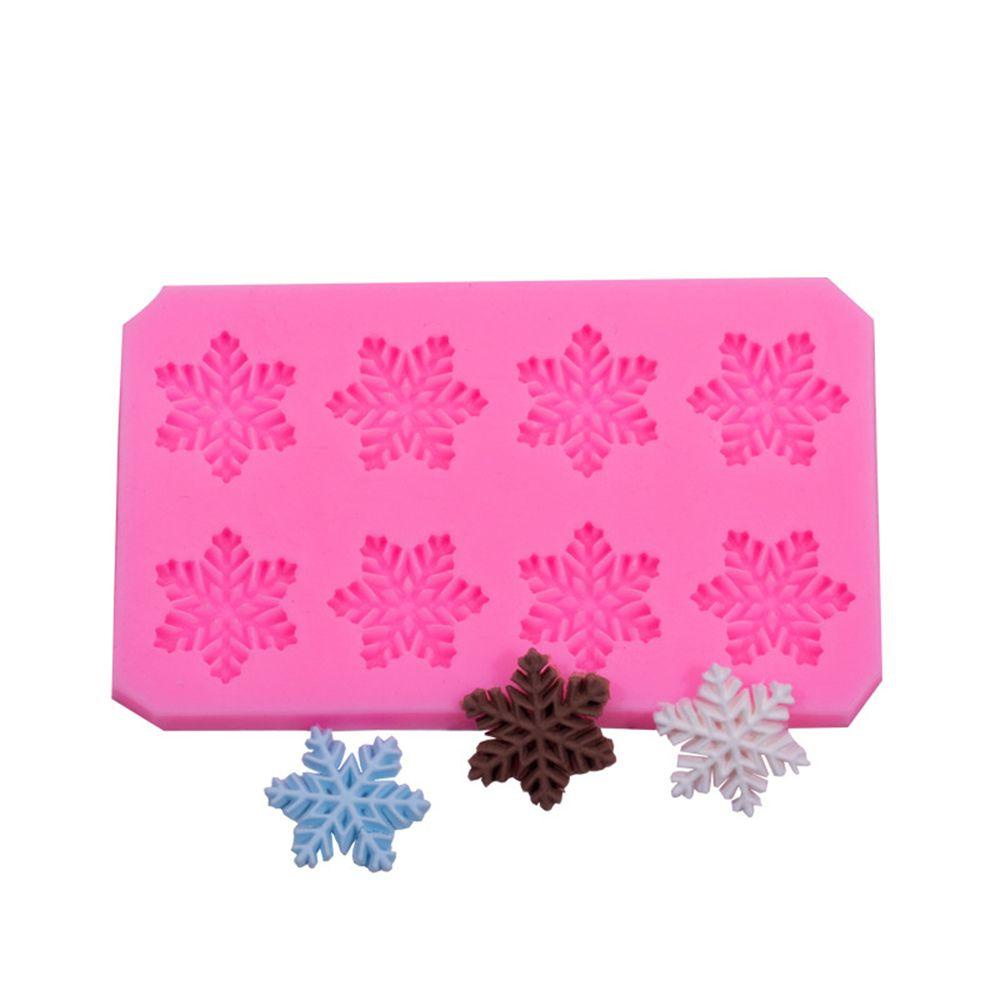 Solighter Cetakan Snowflake 3D Fondant Kue Silikon