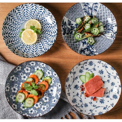 Piring Keramik Motif Jepang/ Piring Snack Jepang