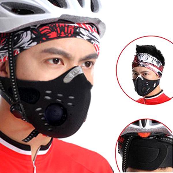 Masker Motor Sepeda Anti Debu Filter Respirator Safety Mask Headloop Masker Sepeda Anti Polusi