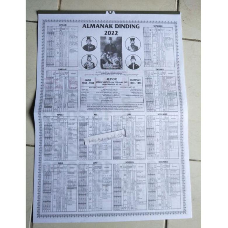 

➴Ready WDLFQ Kalender Dinding/Kalender Jawa/Kalender Almanak(2022) 47×30CM 54 ✸