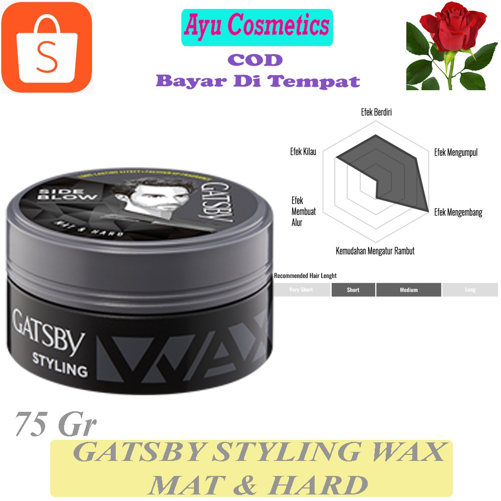 Gatsby Styling Wax  mat &amp; hard 75 g (banded 6 pcs)