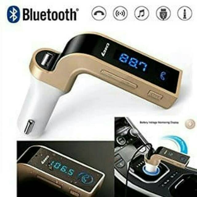 MODULATOR G7 BLUETOOTH TRANSMITTER SAVER CAR CHARGER MOBIL LIGHTER