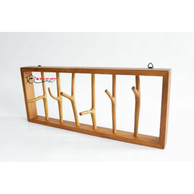 Hanger Baju Kayu Jati, Wooden Clothes Hanger, Hanger Handuk, Gantungan Baju Minimalis, Cantelan Baju