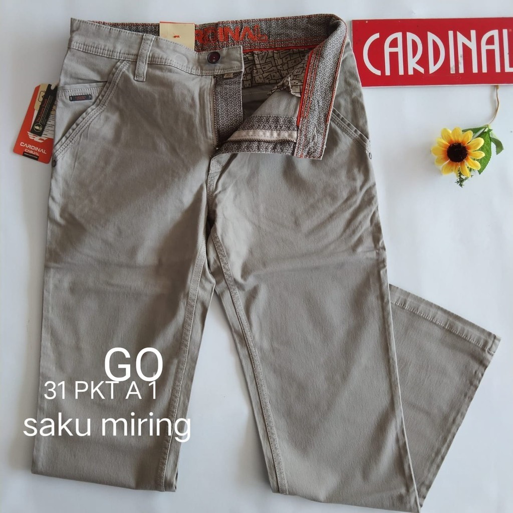 BB 31-PKT CARDINAL CASUAL CELANA POCKETS PANJANG Pria Fashion Laki Brand Kekinian Celana Chino