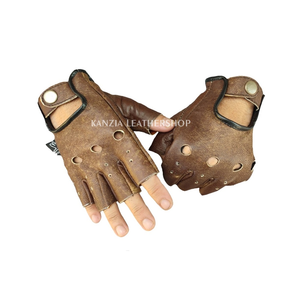 Sarung Tangan Kulit Motor Penbol Wash Leather Gloves Natural