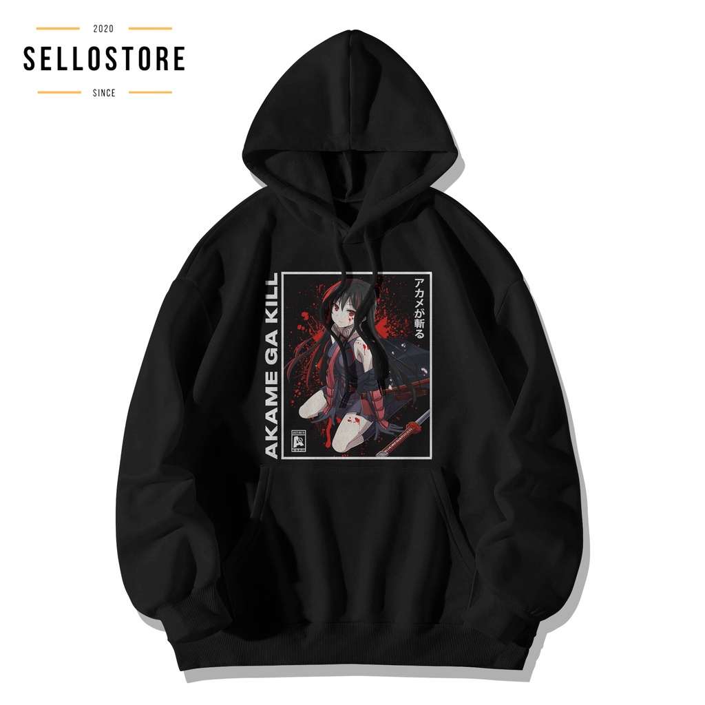 HOODIE ANIME AKAME GA KILL SWEATER HOODIE JUMPER JEPANG SWEATER JAKET PRIA WIBU MANGA