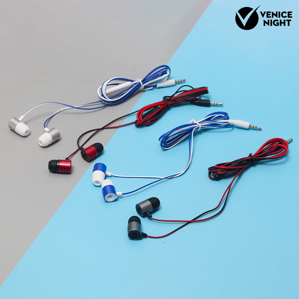 (VNEP) (Berkabel) Headset Earphone Earbuds Sport In-ear Bass Kuat Noise Canceling Ergonomis Jack 3.5mm Untuk Gaming / Lari