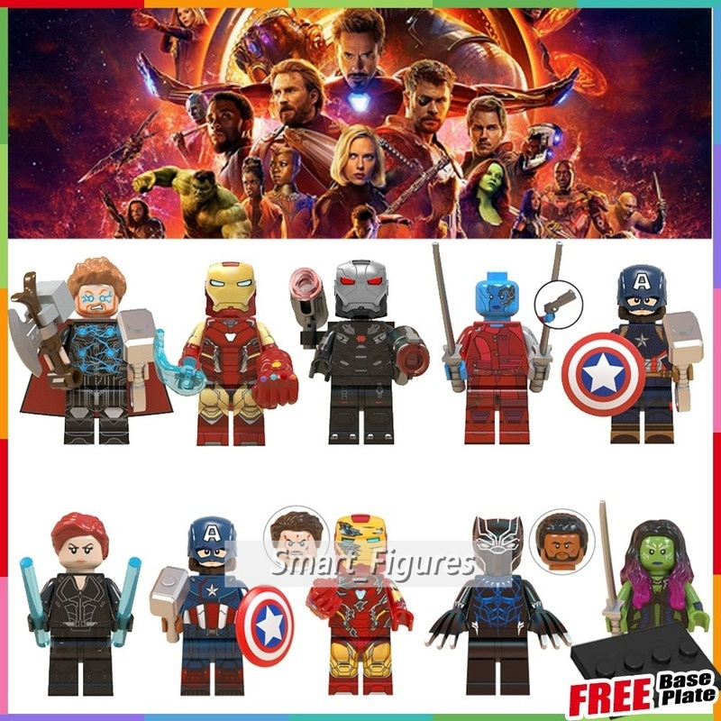 Mainan Action Figure Iron Man Minifigures Nebula Black Widow Gamora Avengers 4 Marvel WM6056 WM6068