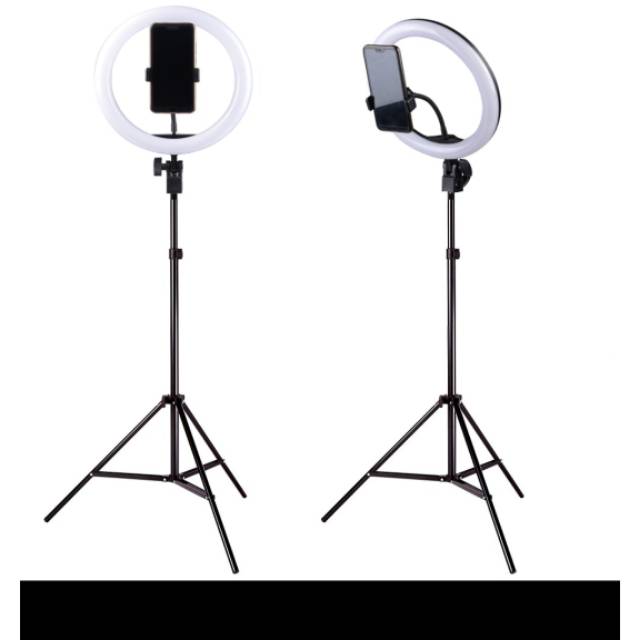 Grade A RING LIGHT 20CM 120 LED RINGLIGHT LED MAKEUP MUA LAMPU CINCIN 10 inch Smartphone Holder + Tripod 2M